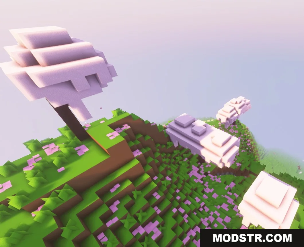 1x1 Ultimate Resource Pack turns the Minecraft landscape into solid colored blocks
