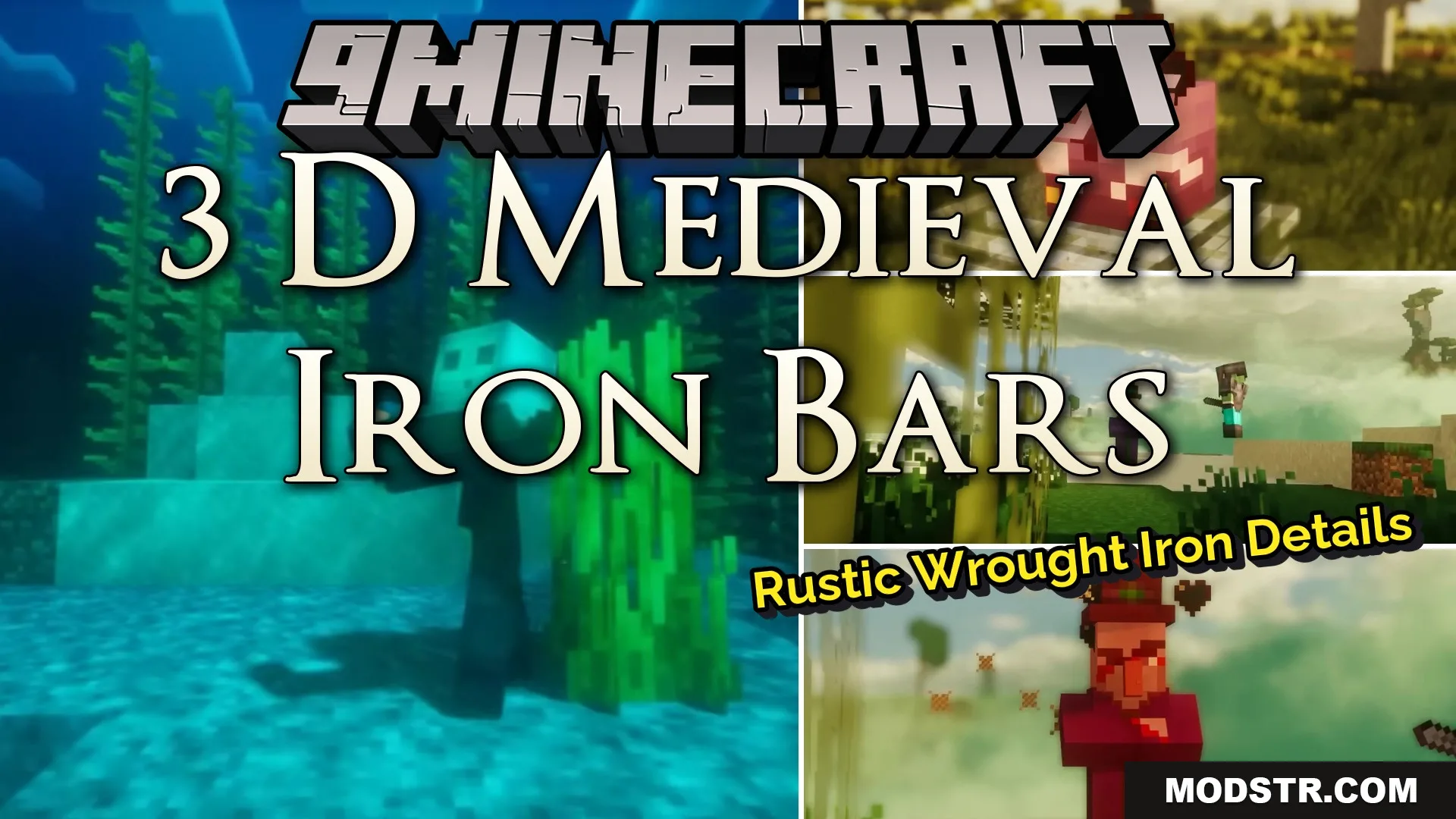 3 D Medieval Iron Bars Resource Pack (1.21.11, 1.21.1) cover art