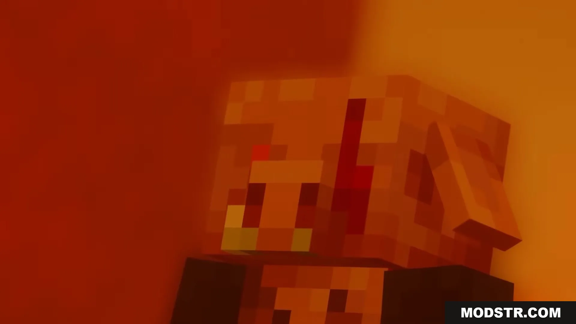 3 D Medieval Iron Bars Resource Pack Screenshot 6 A detailed close up of a Minecraft character head with red facial markings