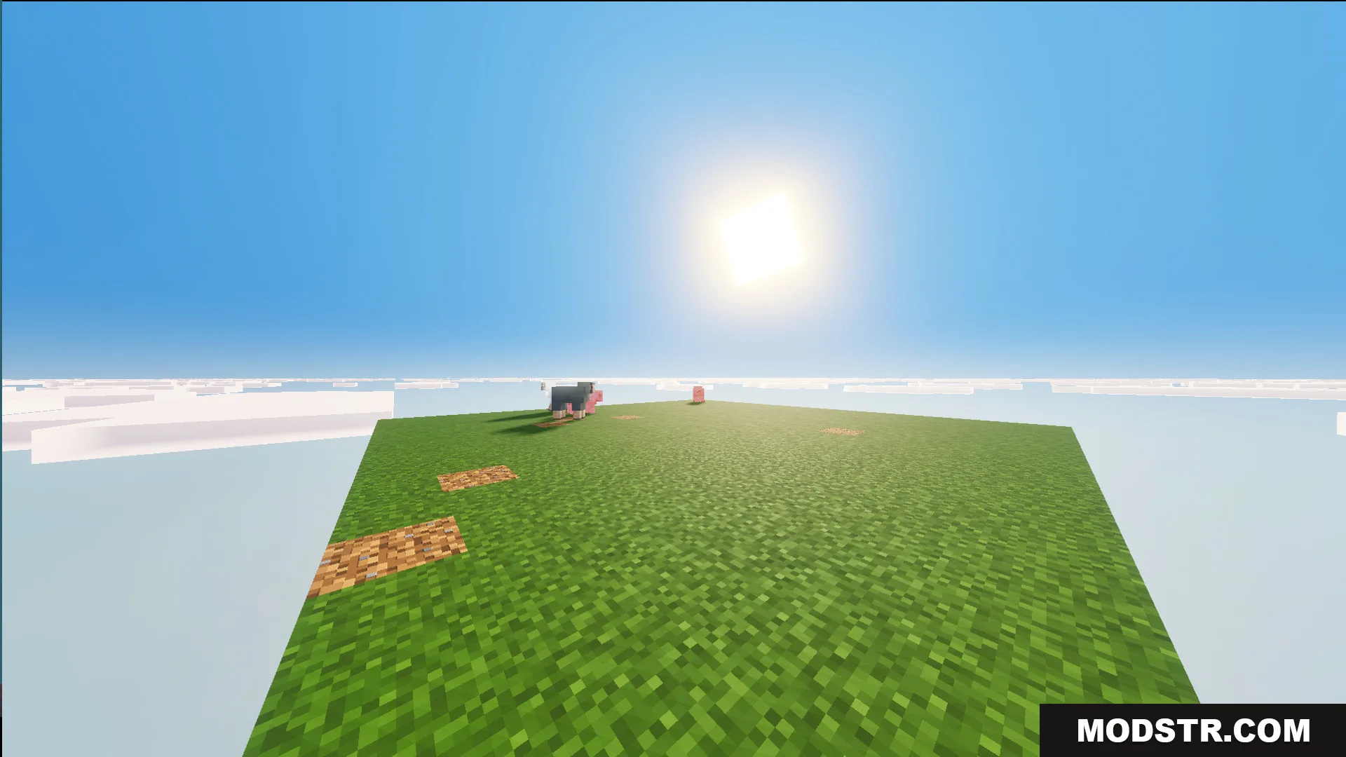 A grass platform in the 100 Layer Challenge Single Chunk Edition Map
