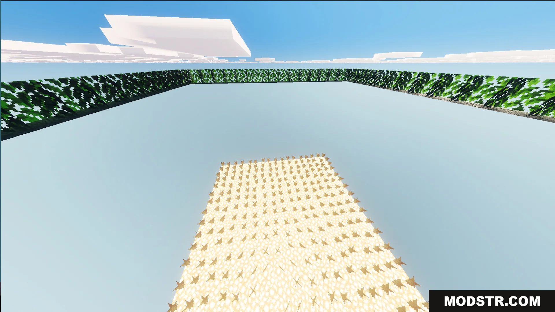 Top down view of the 100 Layer Challenge Single Chunk Edition Map