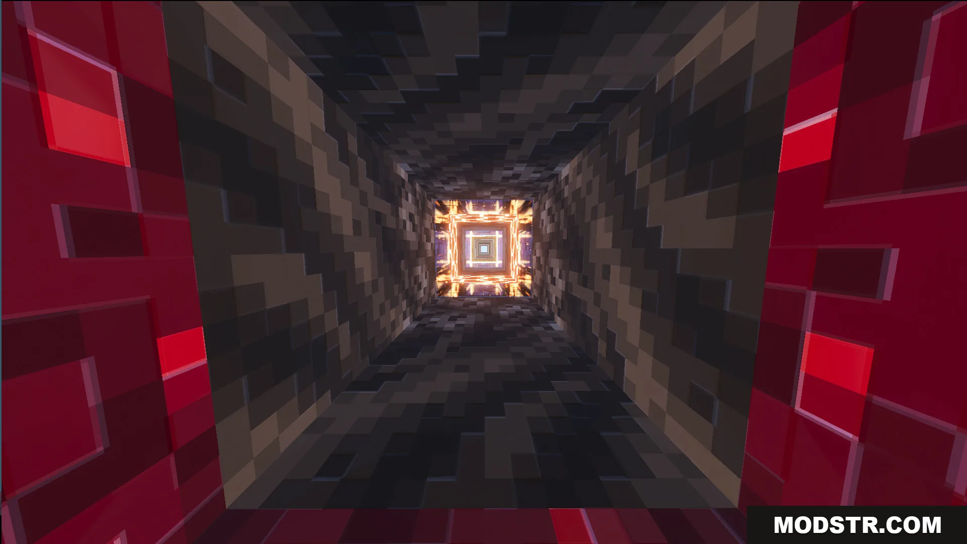 A 100 Layer Survival Map Screenshot 3 Looking down a deep vertical shaft in the 100 layer survival map