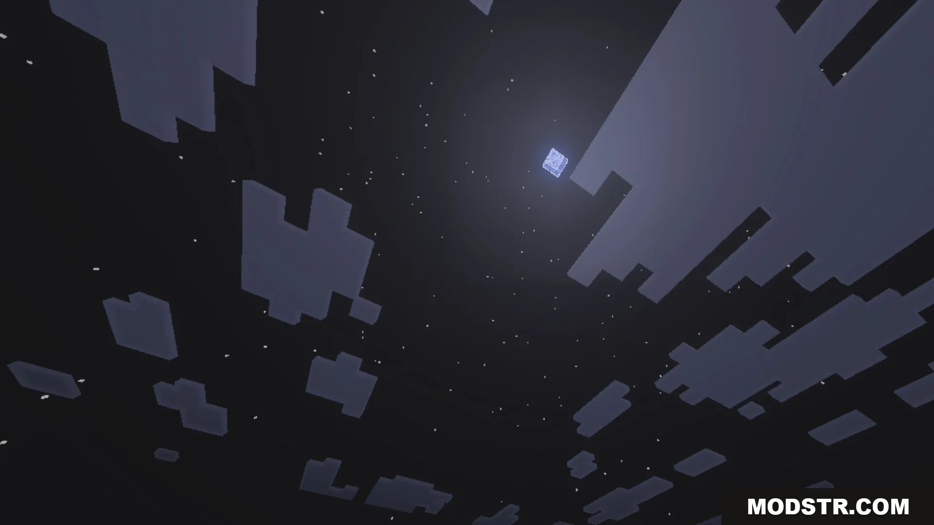 ACD Shaders - New Cinematic Illumination Shader Screenshot 6 A square moon glows in the dark night sky surrounded by stars and clouds