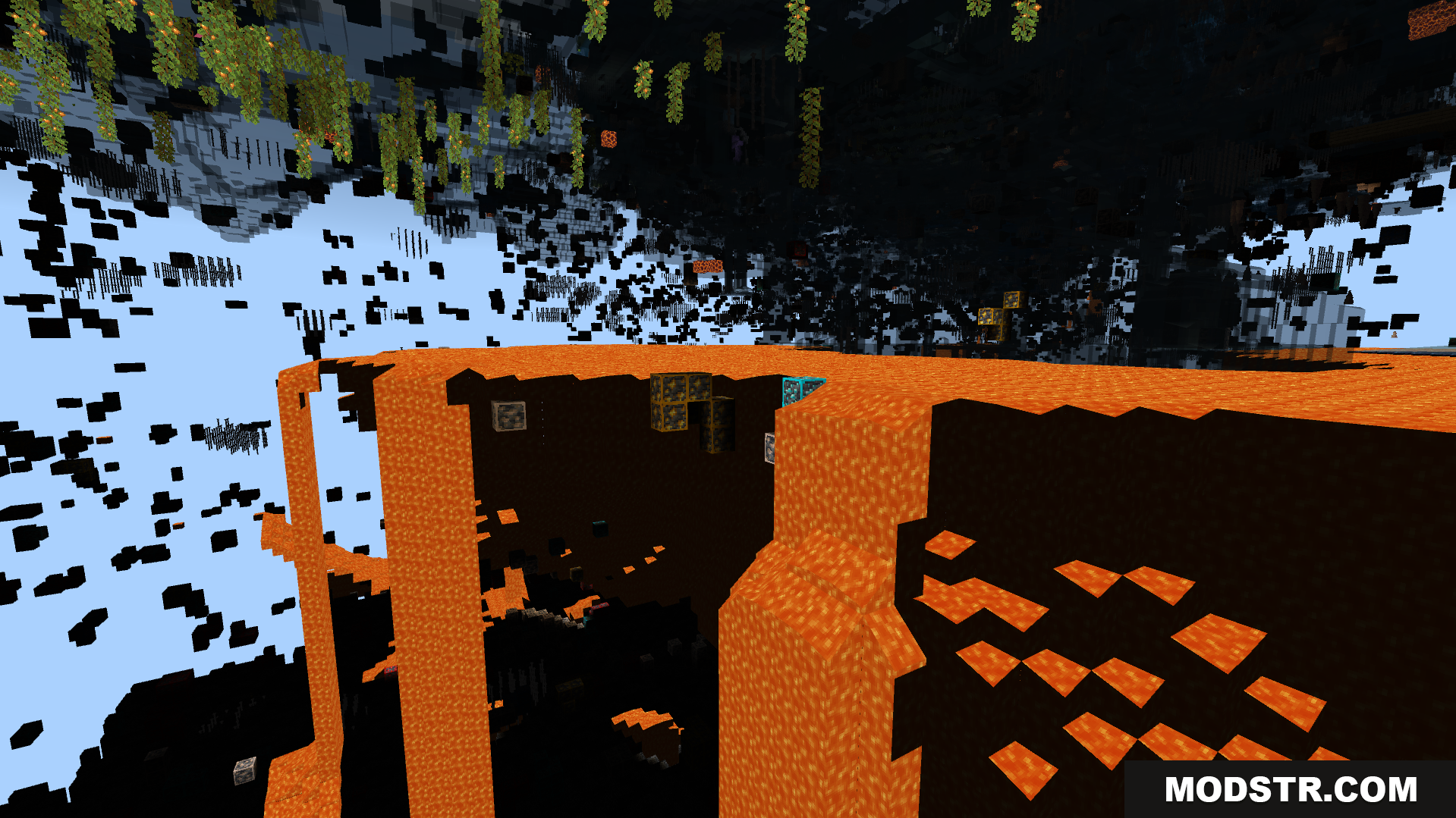 Advanced Xray Texture Pack Screenshot 5 Easily spot valuable resources like ores near dangerous lava pools