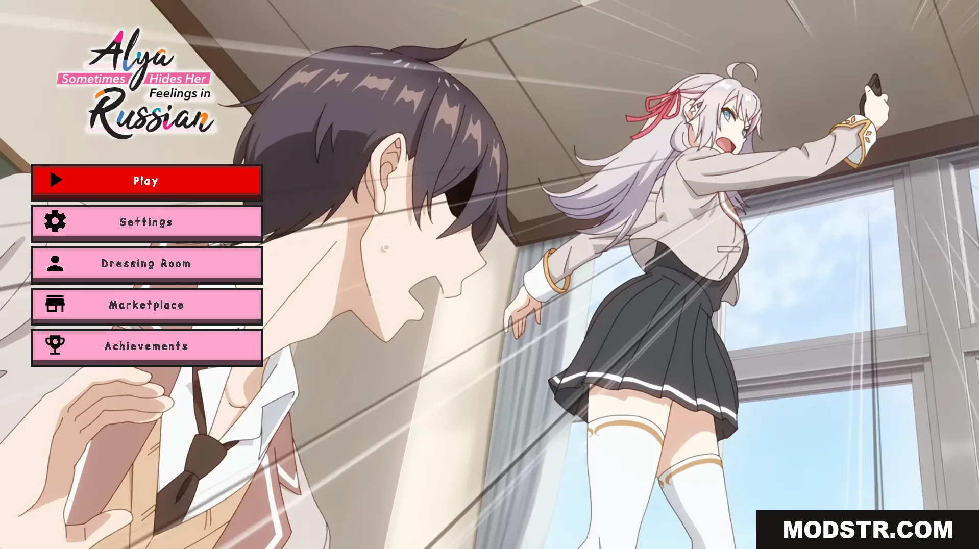 Alya UI Texture Pack Screenshot 3 Alya UI Texture Pack animated start screen featuring anime characters