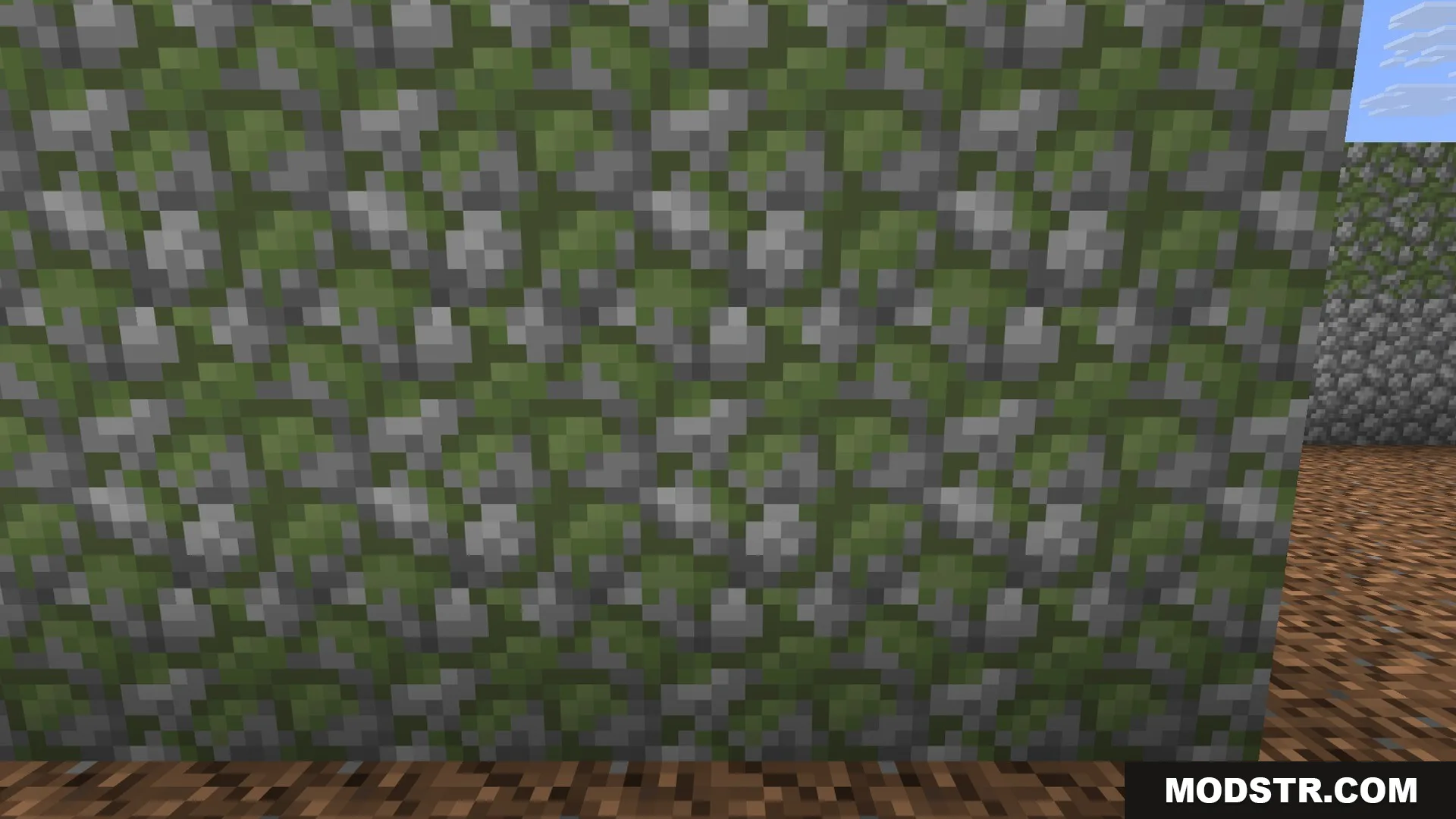 Ancient Artifacts 2 Data Pack Screenshot 3 A wall of mossy cobblestone blocks found in an overgrown ruin structure