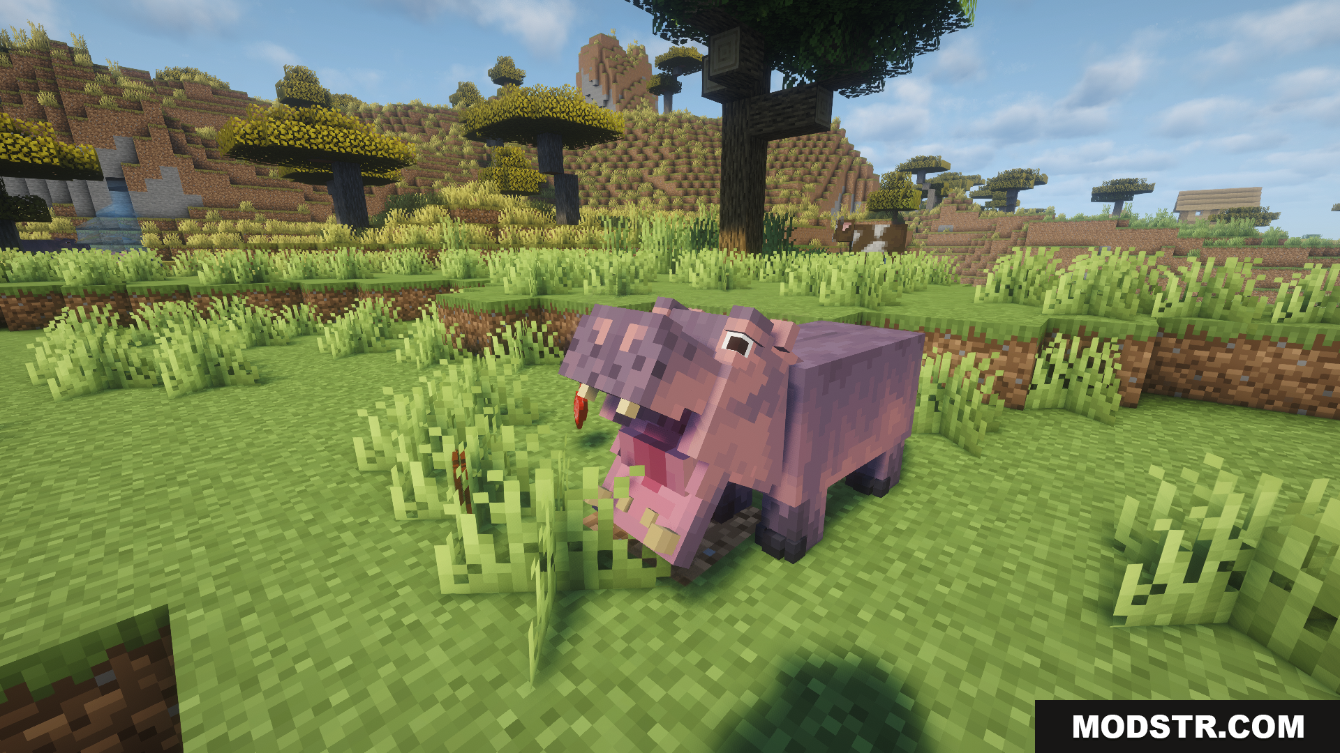 Animal Garden Hippopotamus Mod Screenshot 11 A close-up of a hippo with its mouth wide open