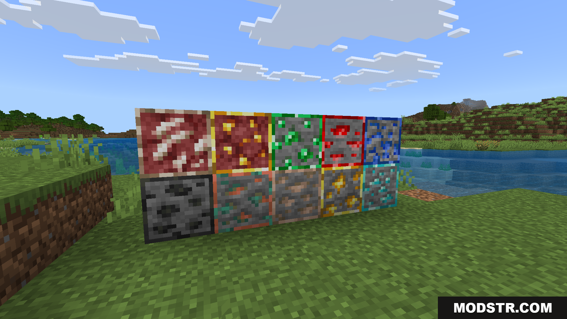 Animated Glowing Ores Texture Pack Screenshot 6 All standard ores have bright glowing effects and simple animations