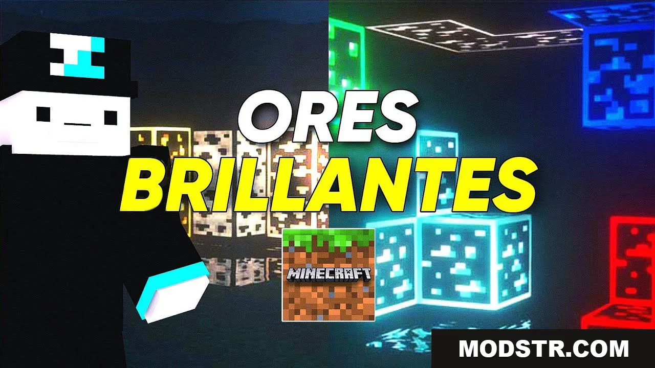 Animated Outlined Ores (26.x, 1.19) – Ores Brillantes Texture Pack MCPE