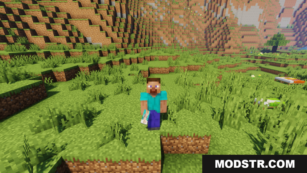 Anime Waifu Beds Resource Pack Screenshot 11 Steve standing in a grassy field with anime beds