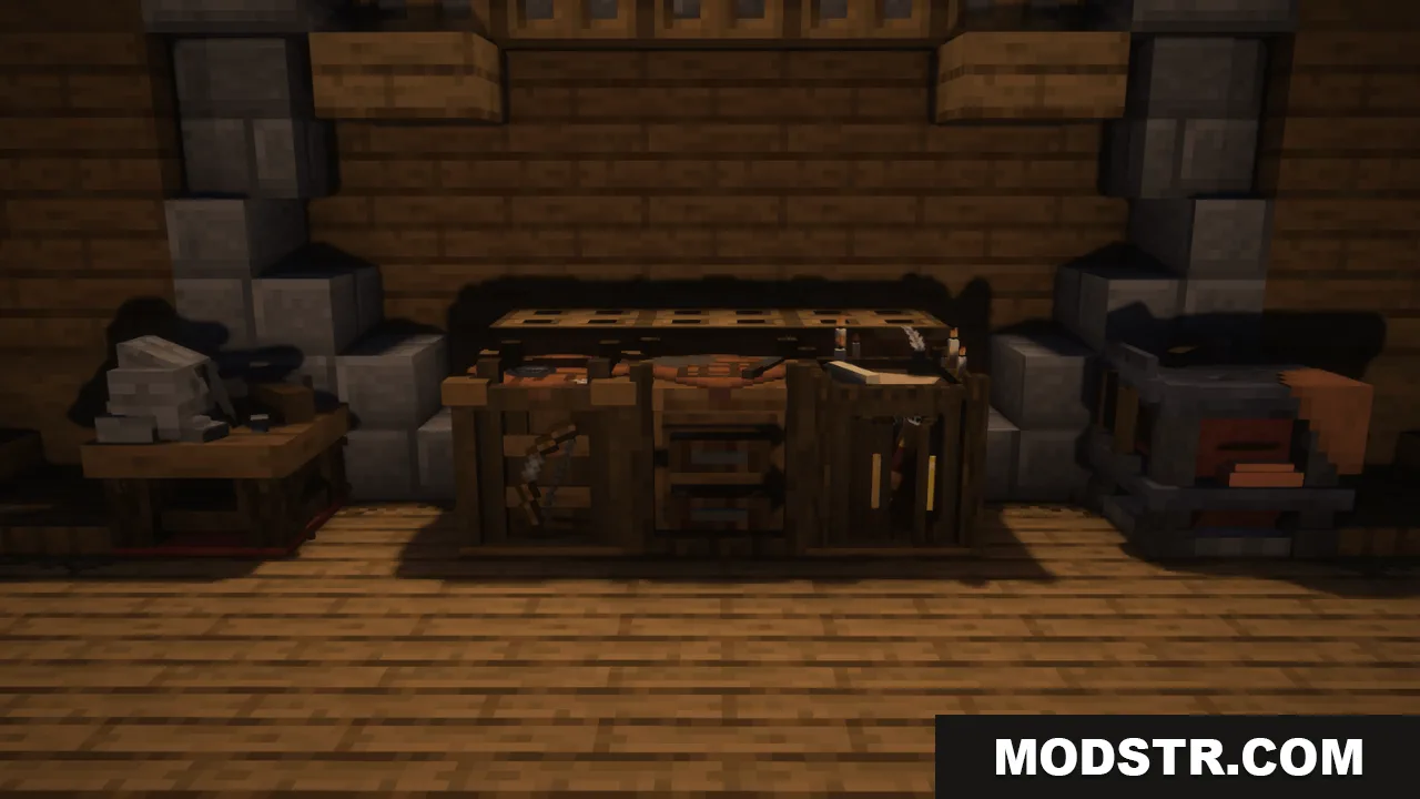 Arcle's Medieval Containers Resource Pack Screenshot 3 Arcle Medieval Containers replaces standard workstations with detailed historical and realistic models