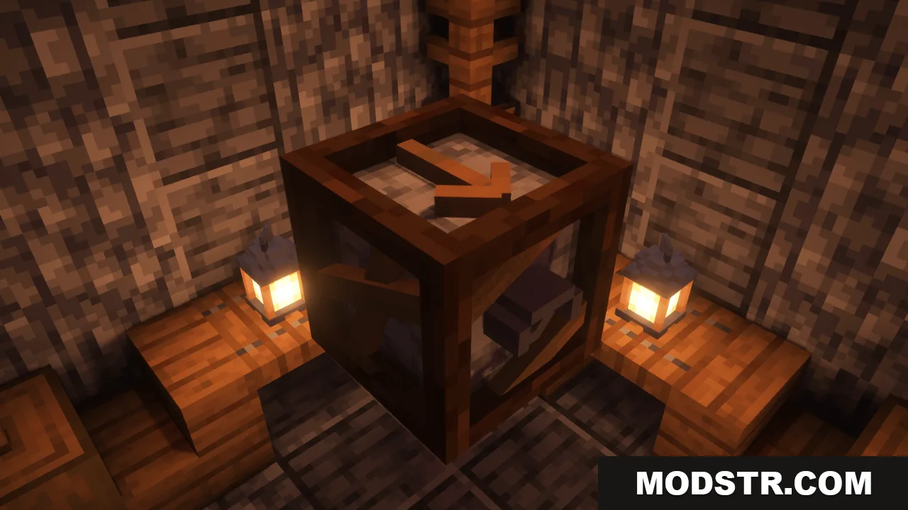 Arcle's Medieval Containers Resource Pack Screenshot 7 Medieval Containers resource pack replaces the hopper with a wooden crate