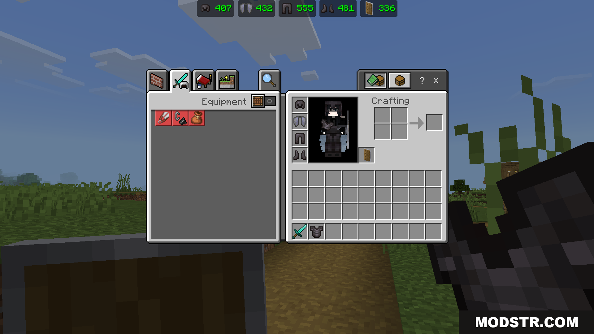 Armor Durability Viewer Texture Pack Screenshot 5 Tracking remaining health of netherite armor and the offhand shield