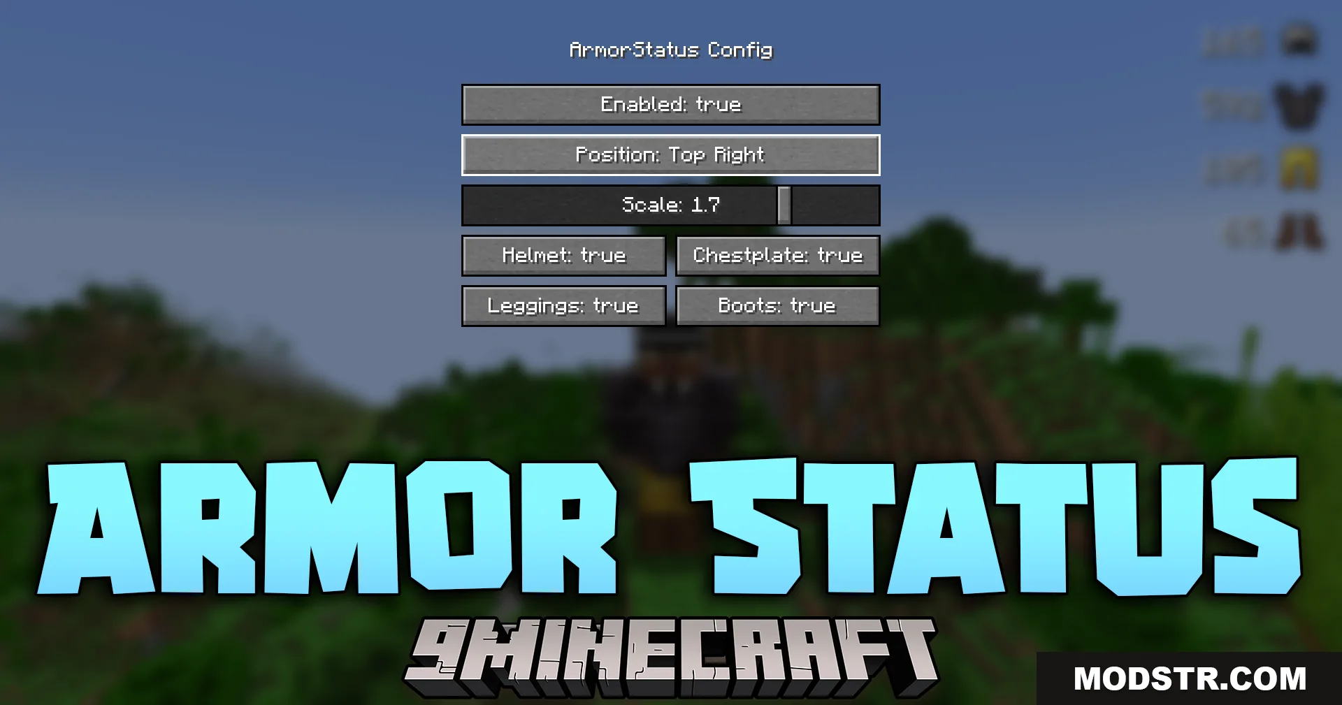Armor Status Mod (1.21.11, 1.21.1) – Never Let Your Best Armor Break In Combat cover art