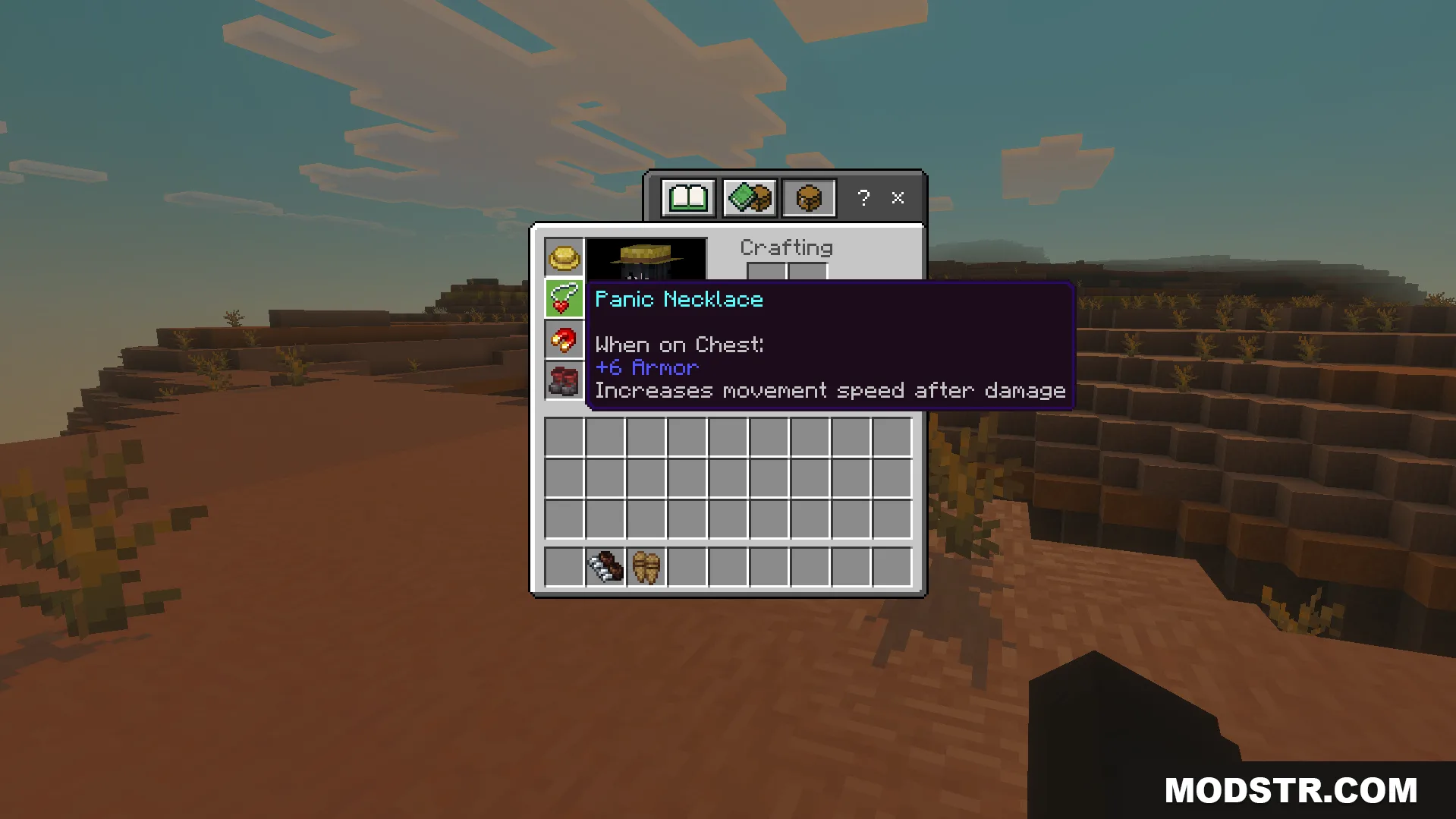 Artifacts Addon Unofficial Port Addon Screenshot 3 Player viewing stats for Panic Necklace in inventory