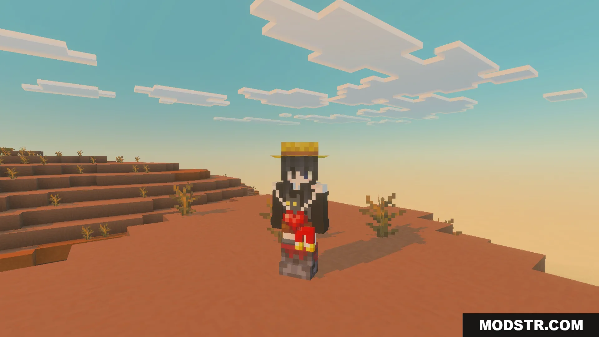 Artifacts Addon Unofficial Port Addon Screenshot 2 Player character standing outdoors wearing equipped special gear including a red crystal heart