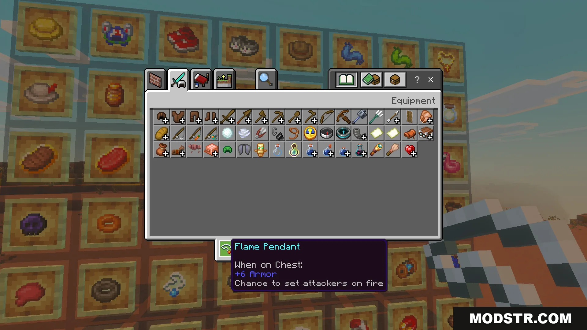 Artifacts Addon Unofficial Port Addon Screenshot 6 Player checking helpful abilities of new special gear in the inventory menu