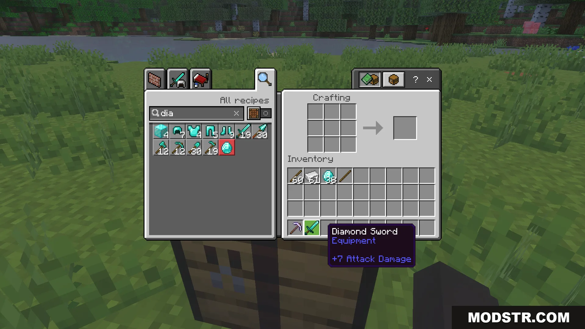 Auto Enchant Addon Screenshot 7 The Auto Enchant Addon interface showing a diamond sword before applying any enchantments