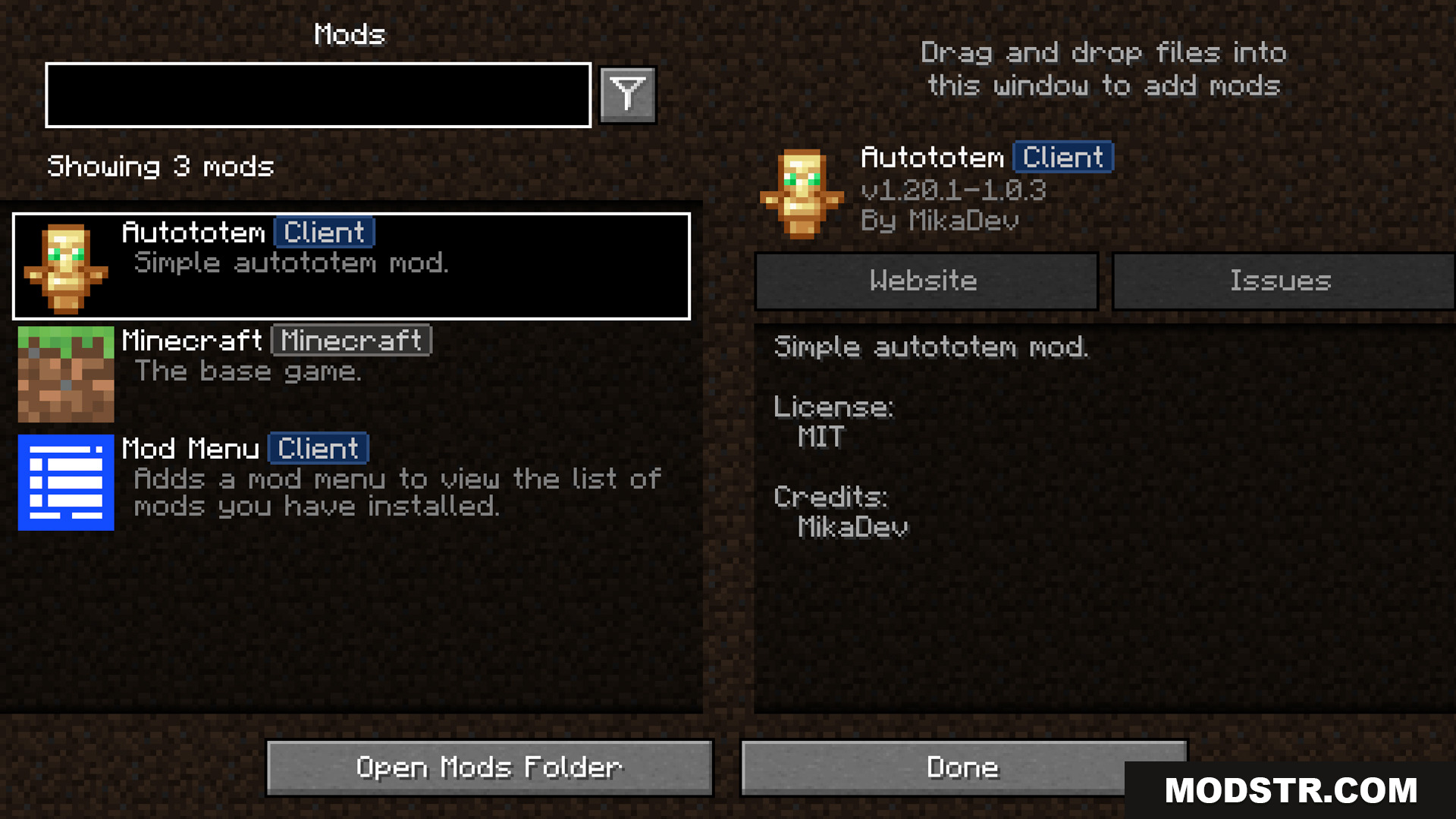 Autototem Mod (26.1.2, 1.20.1) – Restocks Totems Automatically