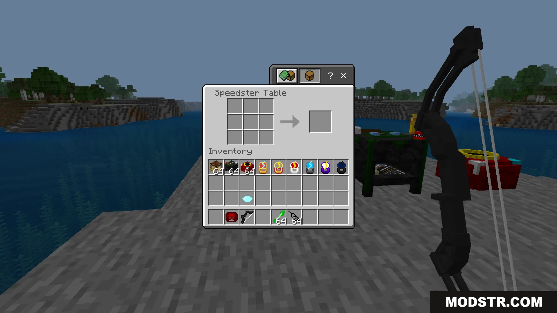 Speedster Table interface from Avras Heroes The Flash Addon with custom items