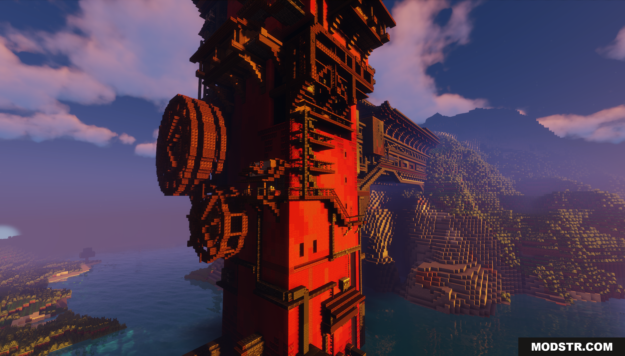 Bathhouse Map Screenshot 9 Tall red tower with large gears in Bathhouse Map