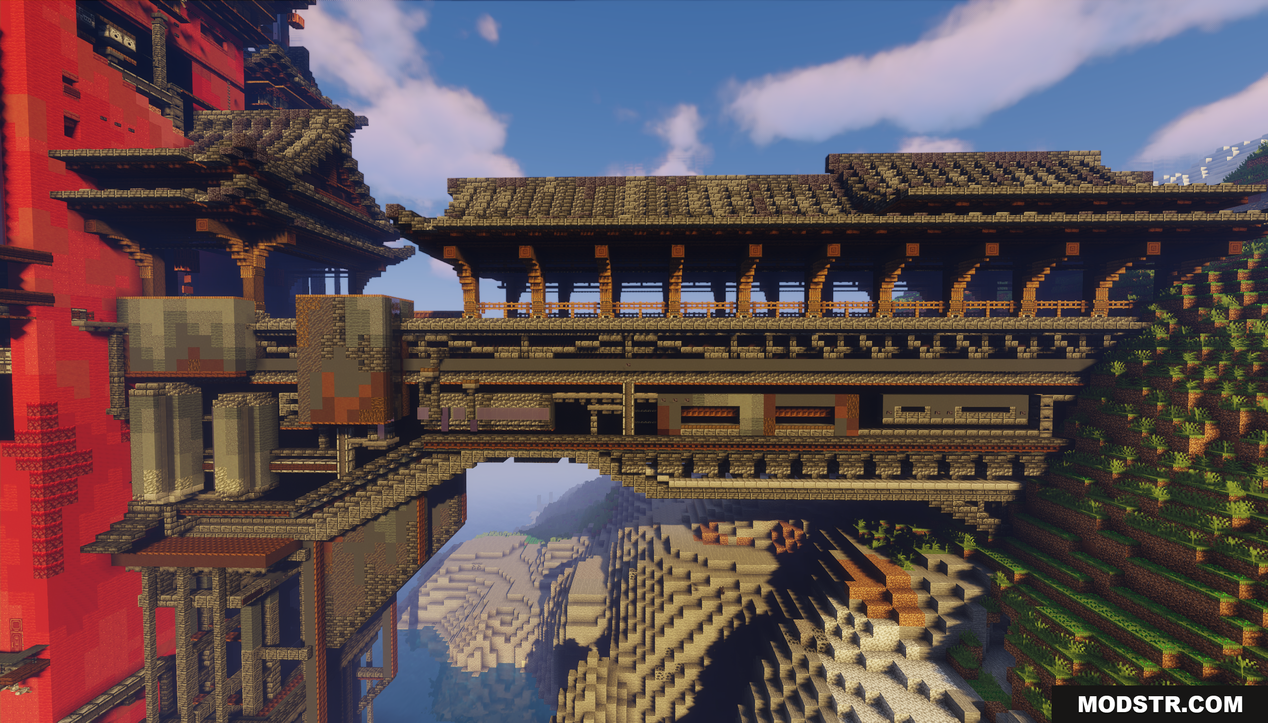 Bathhouse Map Screenshot 5 Large bridge connecting a cliff to the main red building