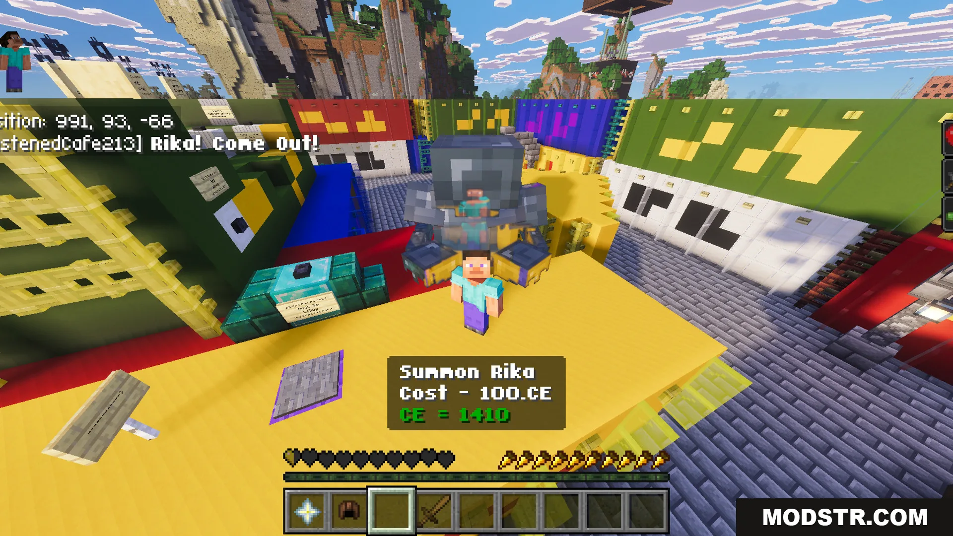 Battle Kaisen Map Screenshot 6 Player summoning the character Rika using cursed energy in an anime arena