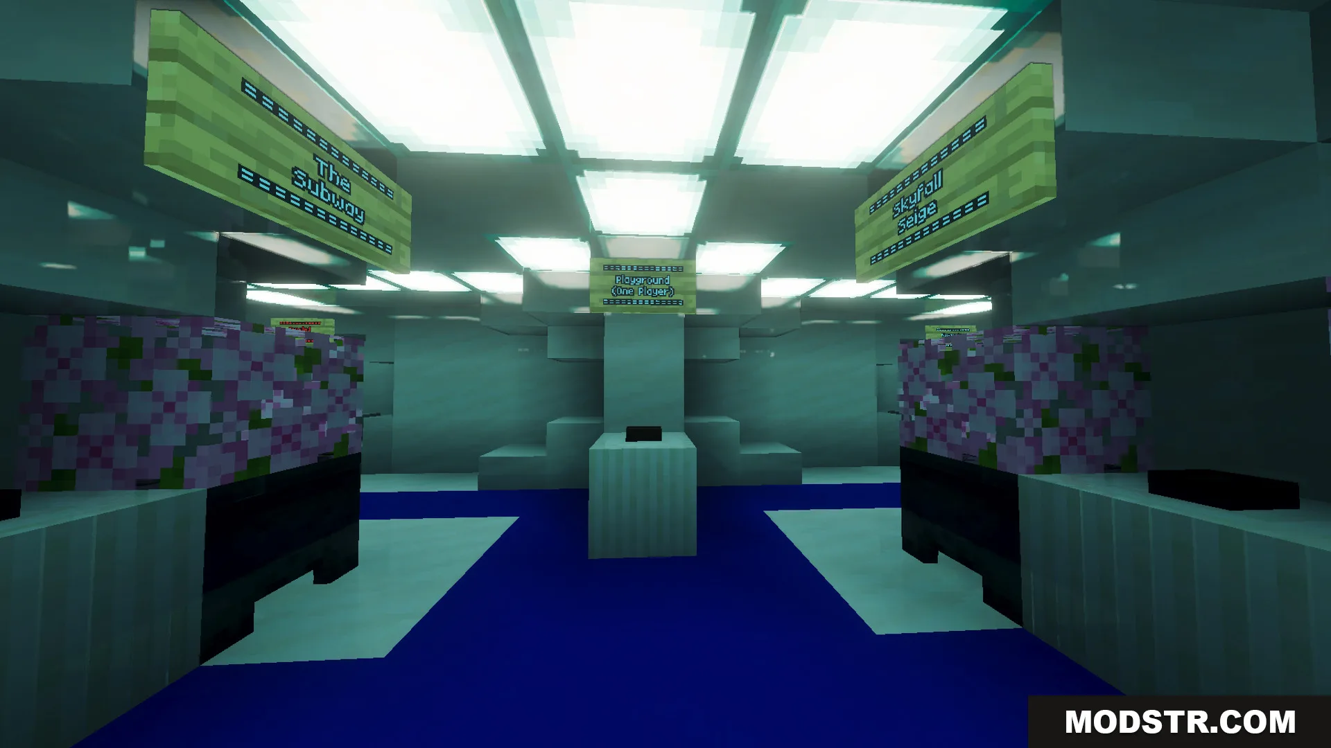 Battle Kaisen Map Screenshot 3 Battle Kaisen Map lobby with signs for subway and skyfall siege battle arenas