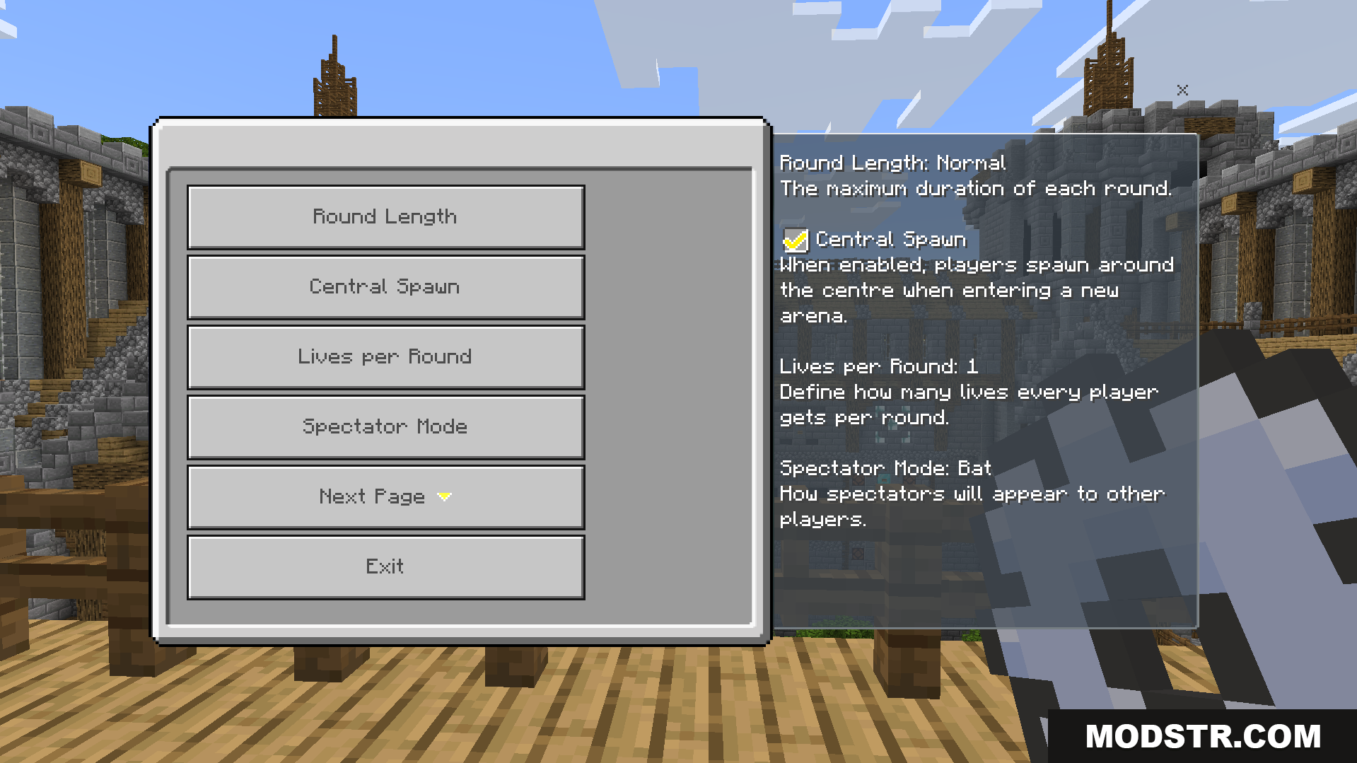 Battle Mini Game Map Screenshot 12 Players can change game settings like round length and player lives
