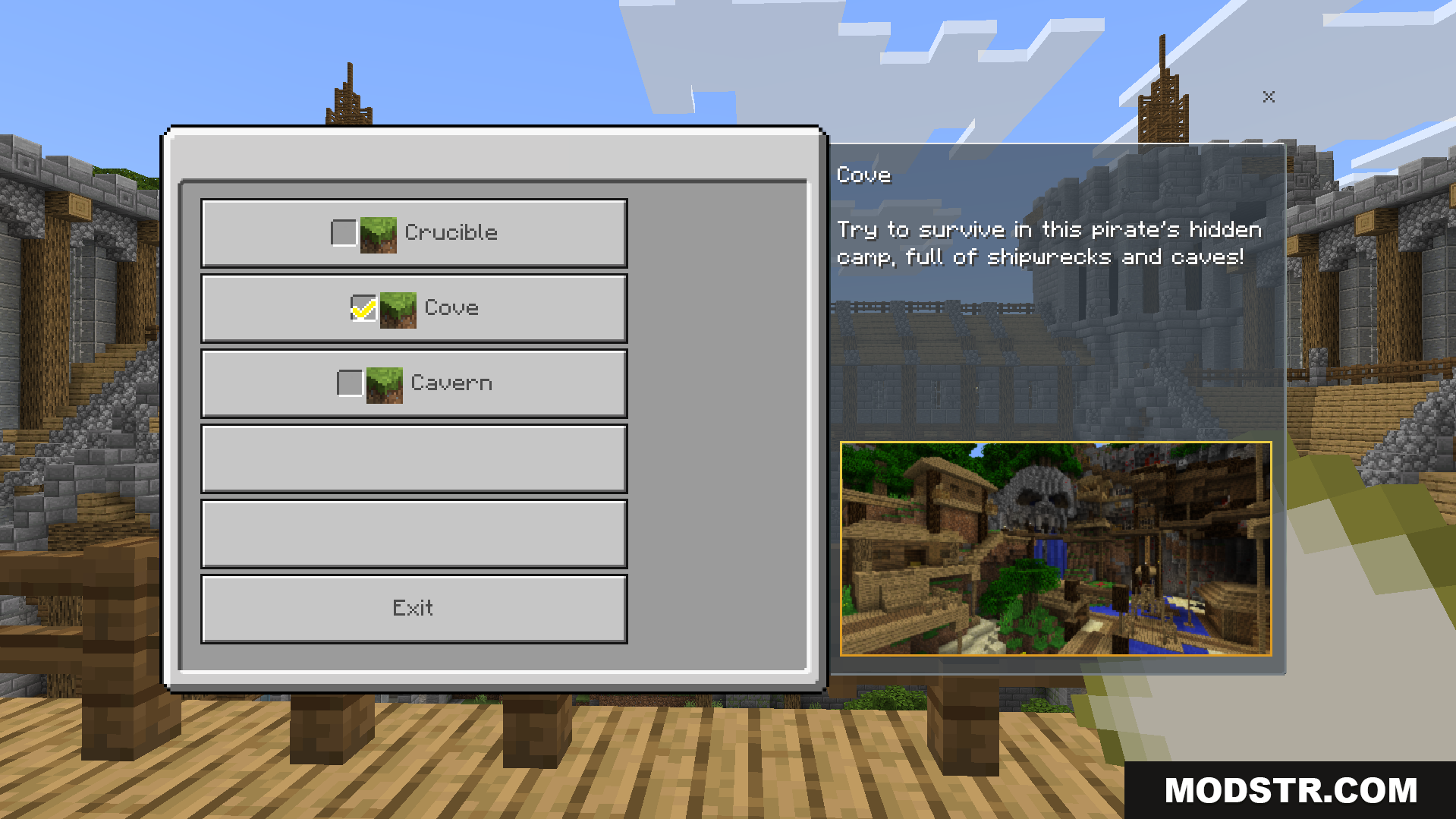 Battle Mini Game Map Screenshot 10 Players vote for the Cove arena in the pre game lobby
