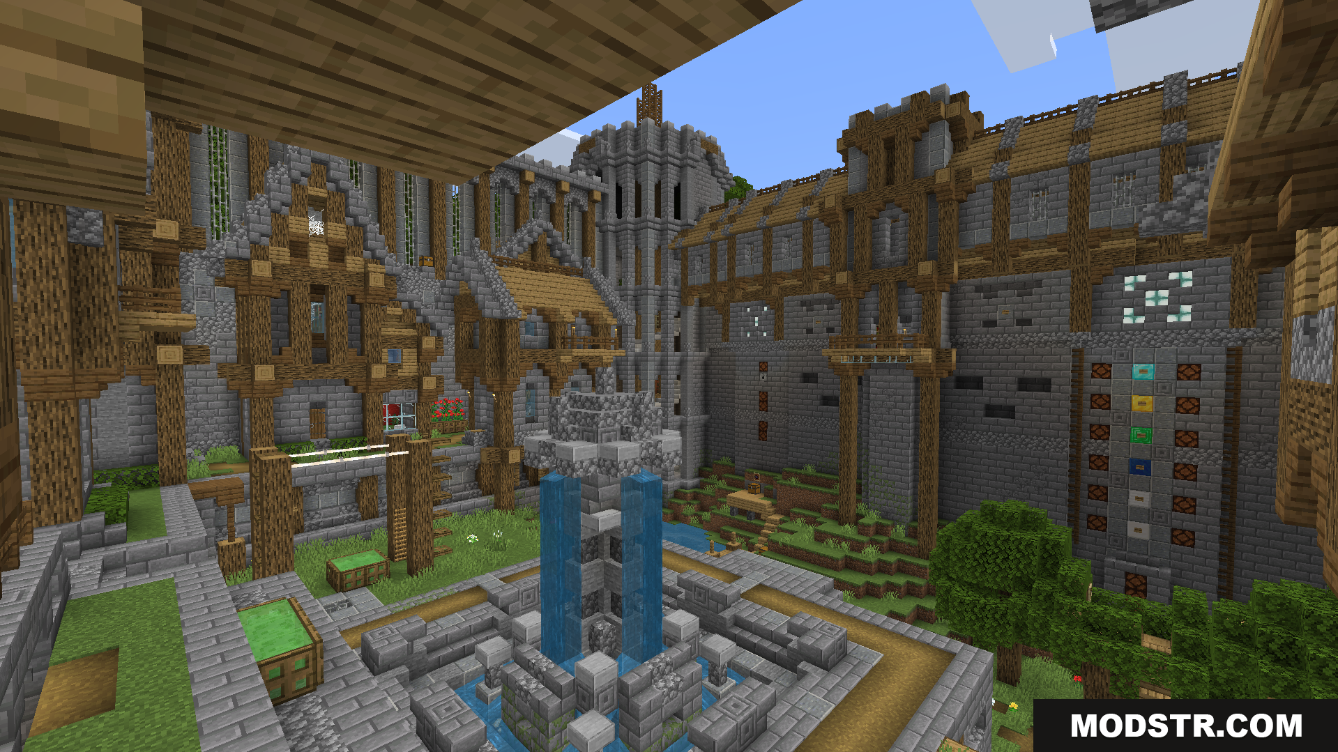 Battle Mini Game Map Screenshot 6 A large lobby with a fountain for exploring before battle