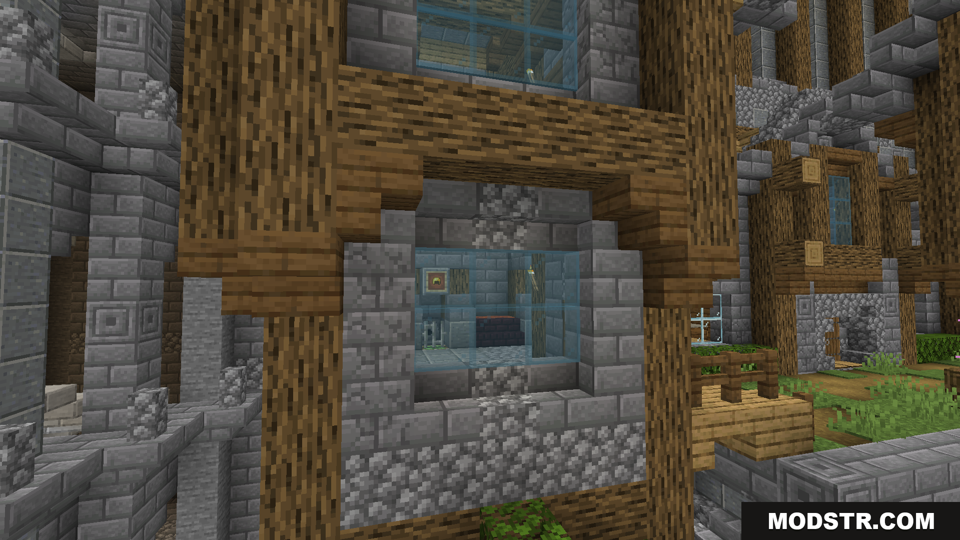 Battle Mini Game Map Screenshot 4 Detailed stone and wood building in the battle mini game