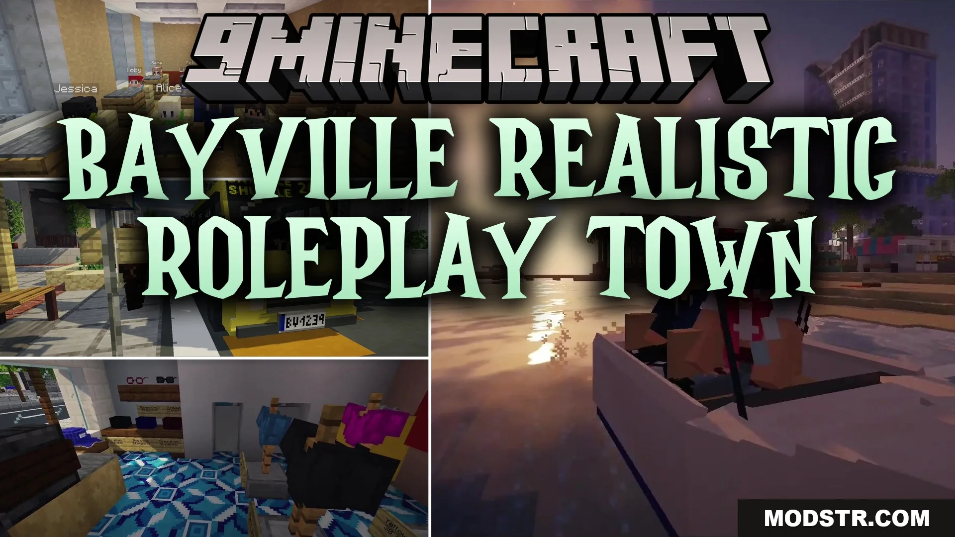 Bayville Realistic Roleplay Town Map (26.2, 1.20.1) – Live Your Second Life cover art