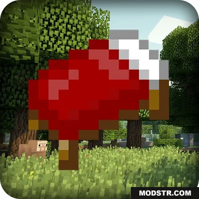 Bed Home Plugin Screenshot 1 A red bed icon floating in a forest representing the Bed Home Plugin