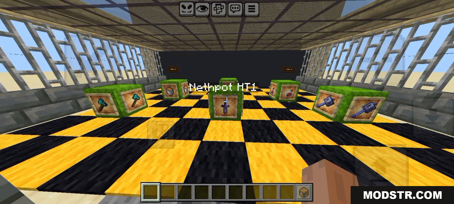 Bedrock Battle Arena Map MCPE/Bedrock Map Screenshot 2 Arena-1 Kits