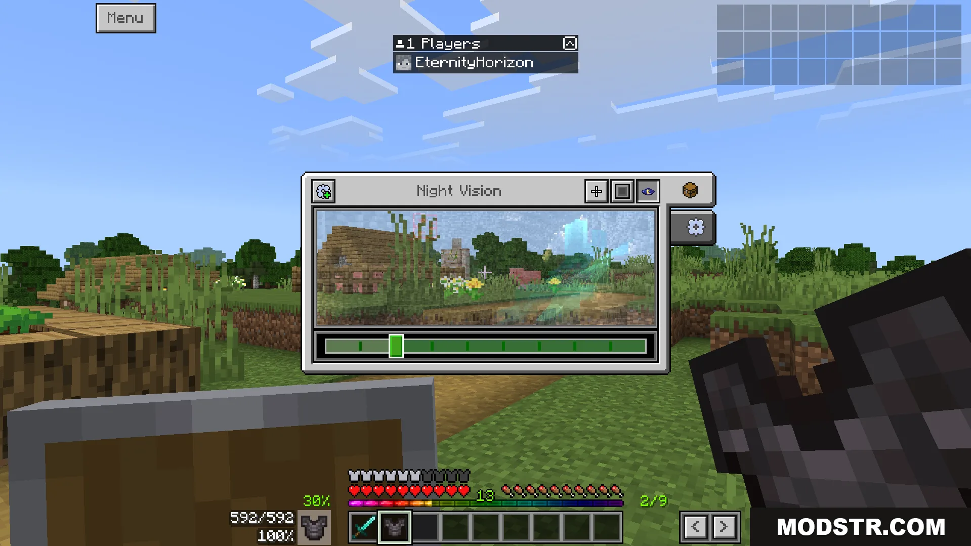 Bedrock Ui Plus Texture Pack Screenshot 7 The addon changes game screens to give you helpful information