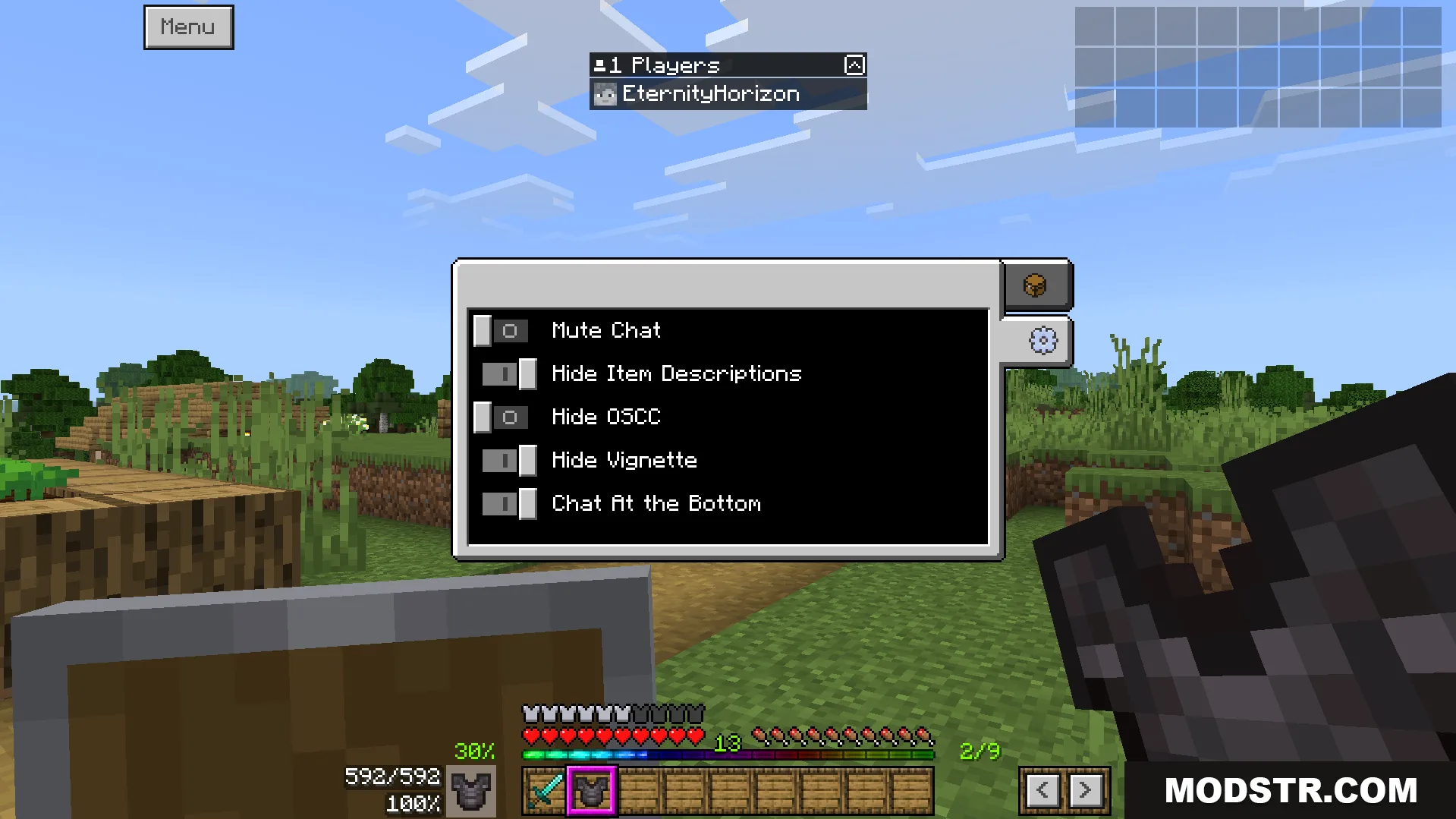 Bedrock Ui Plus Texture Pack Screenshot 10 Customize your game screen with new user interface settings