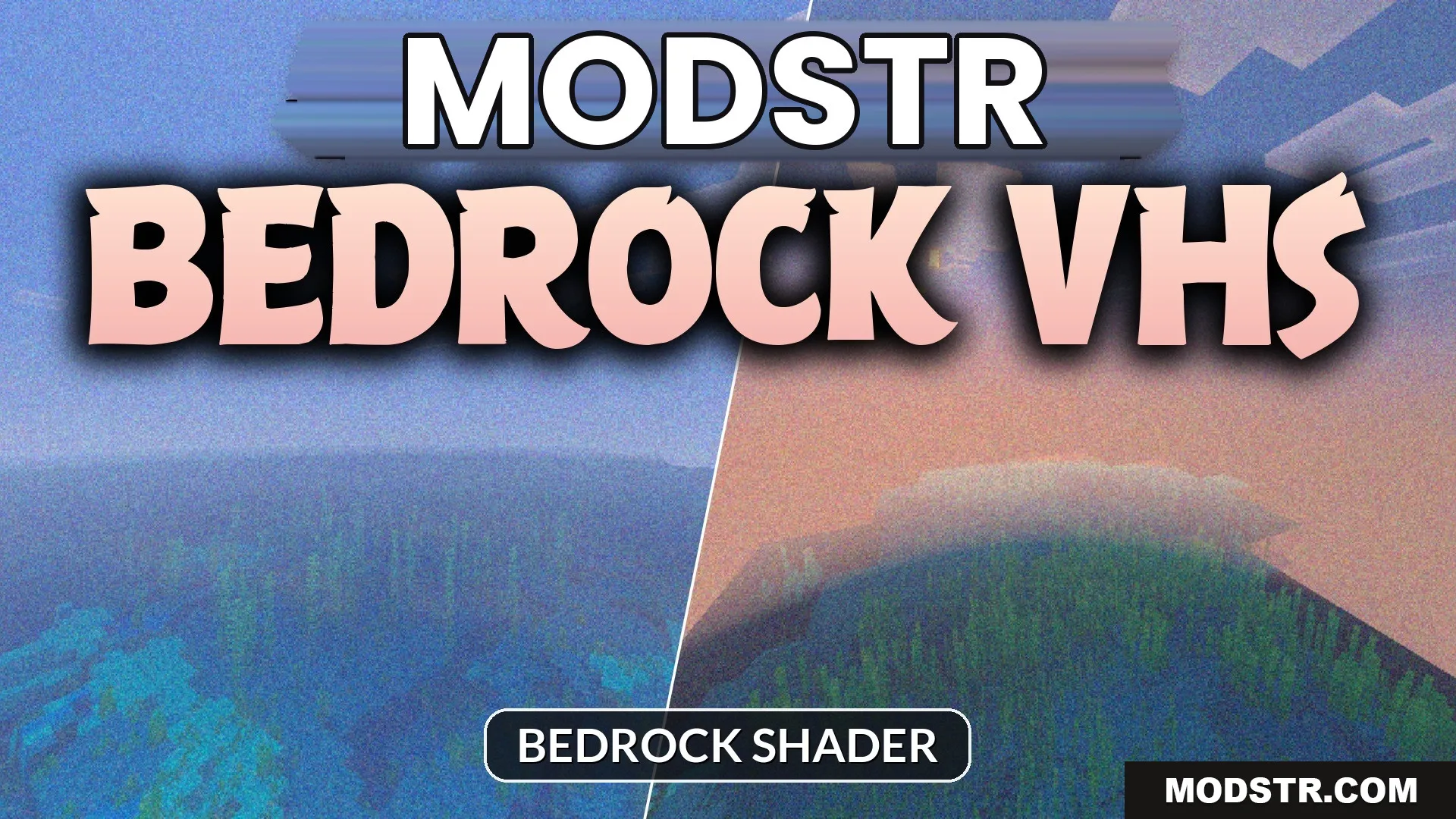 Bedrock VHS Shader (26.x, 1.21) – Retro Camcorder Filter and TV Screen Borders cover art