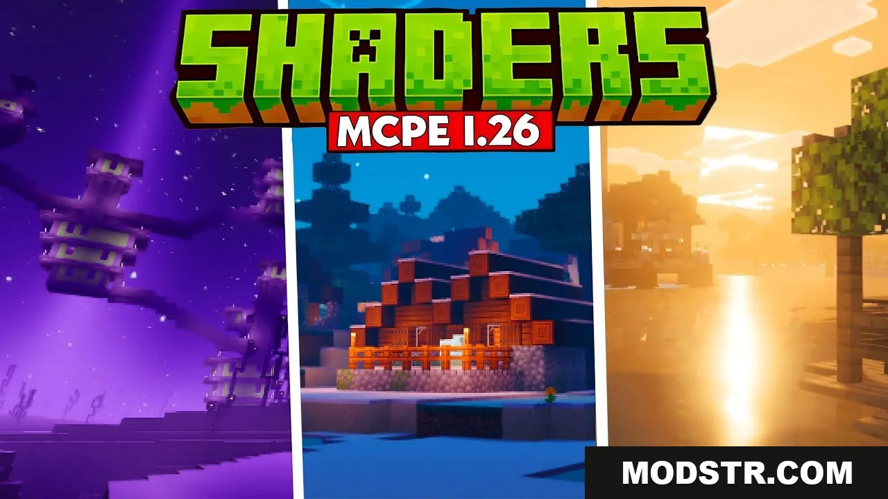 Best Minecraft PE Shader for 1.26+ – Realistic and Lightweight For Low-End Devices cover art