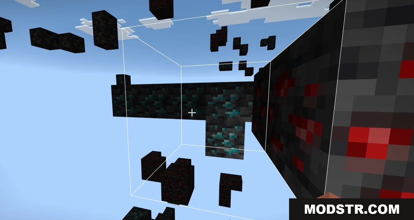 Better Bedrock X Ray Addon showing deepslate diamond and redstone ores through blocks