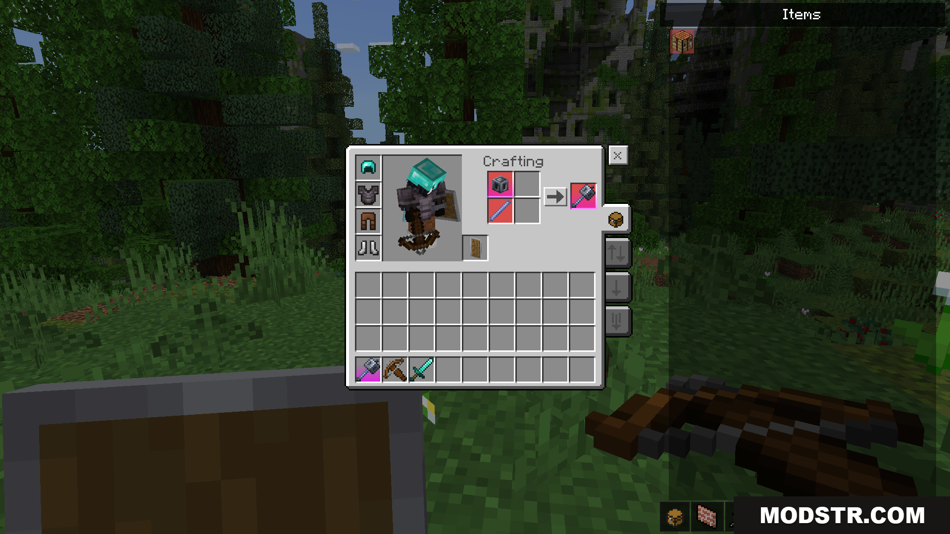 Use the new quick craft buttons to make items faster