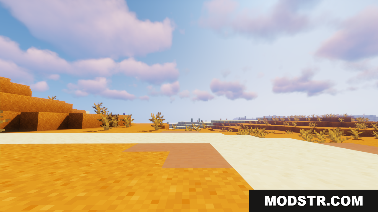 Better Lower Fire Texture Pack Resource Pack Screenshot 5 First person view showing low fire overlay in a desert biome