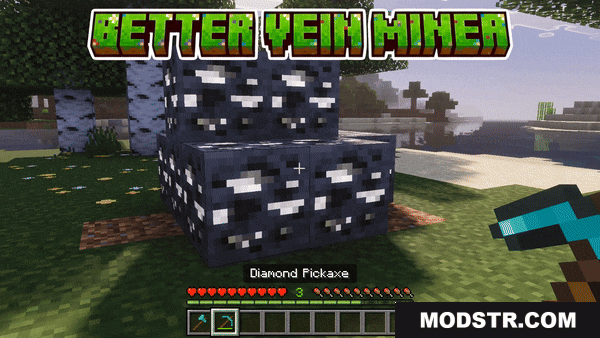 Better Vein Miner and Tree Cutter Addon (26.x, 1.21) – Instantly break ores and trees