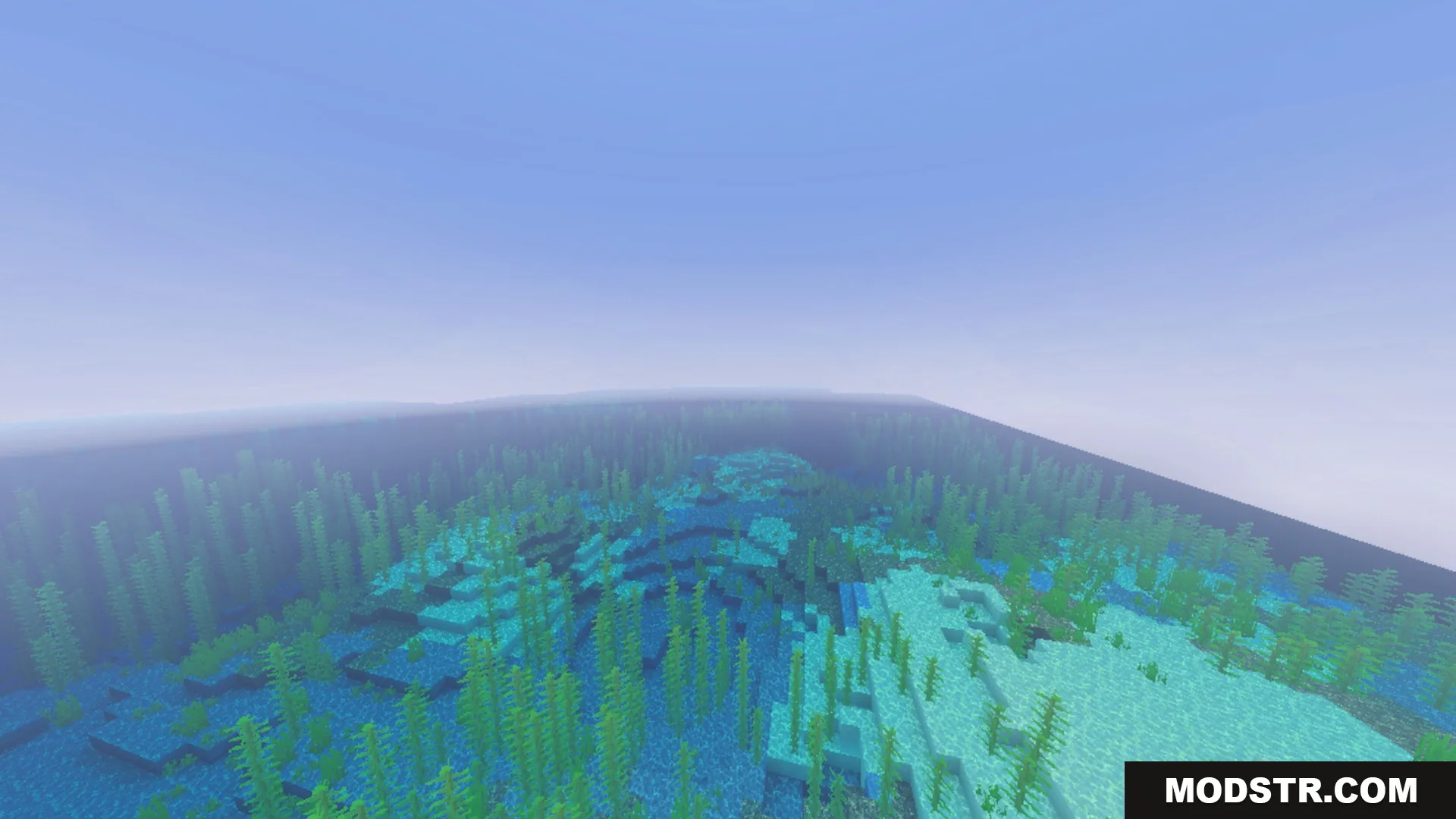 Better Waving Leaves Shader Screenshot 3 A vast underwater landscape filled with swaying kelp and clear blue water