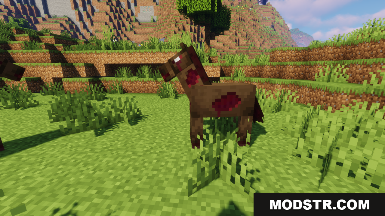 Better Zombie Horse Resource Pack Screenshot 4 Better Zombie Horse resource pack retextures the undead mob