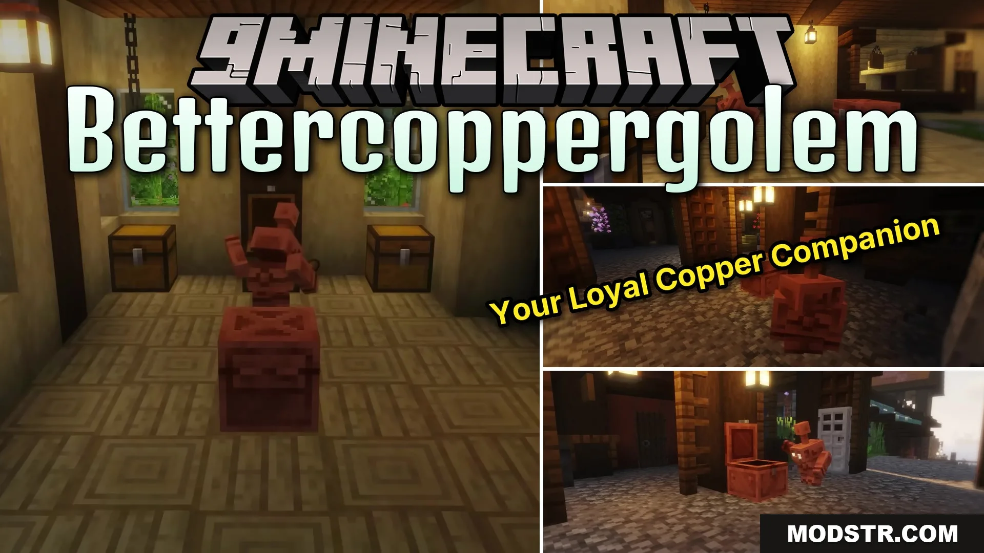 Bettercoppergolem Mod (26.1.2, 1.21.11) – Turn Copper Golems Into Smart Storage cover art