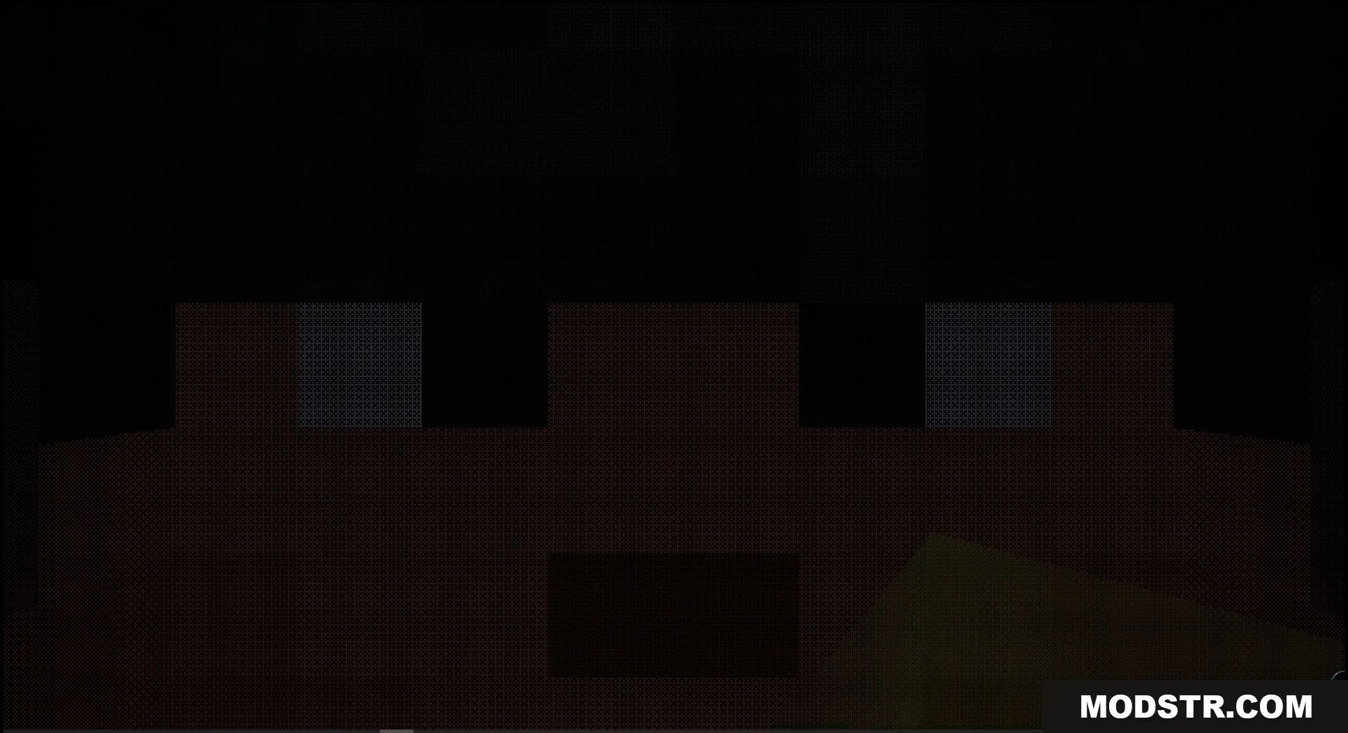 BladeX Pvp Practice Map Screenshot 3 Close up of a custom bot face in the dark combat training arena