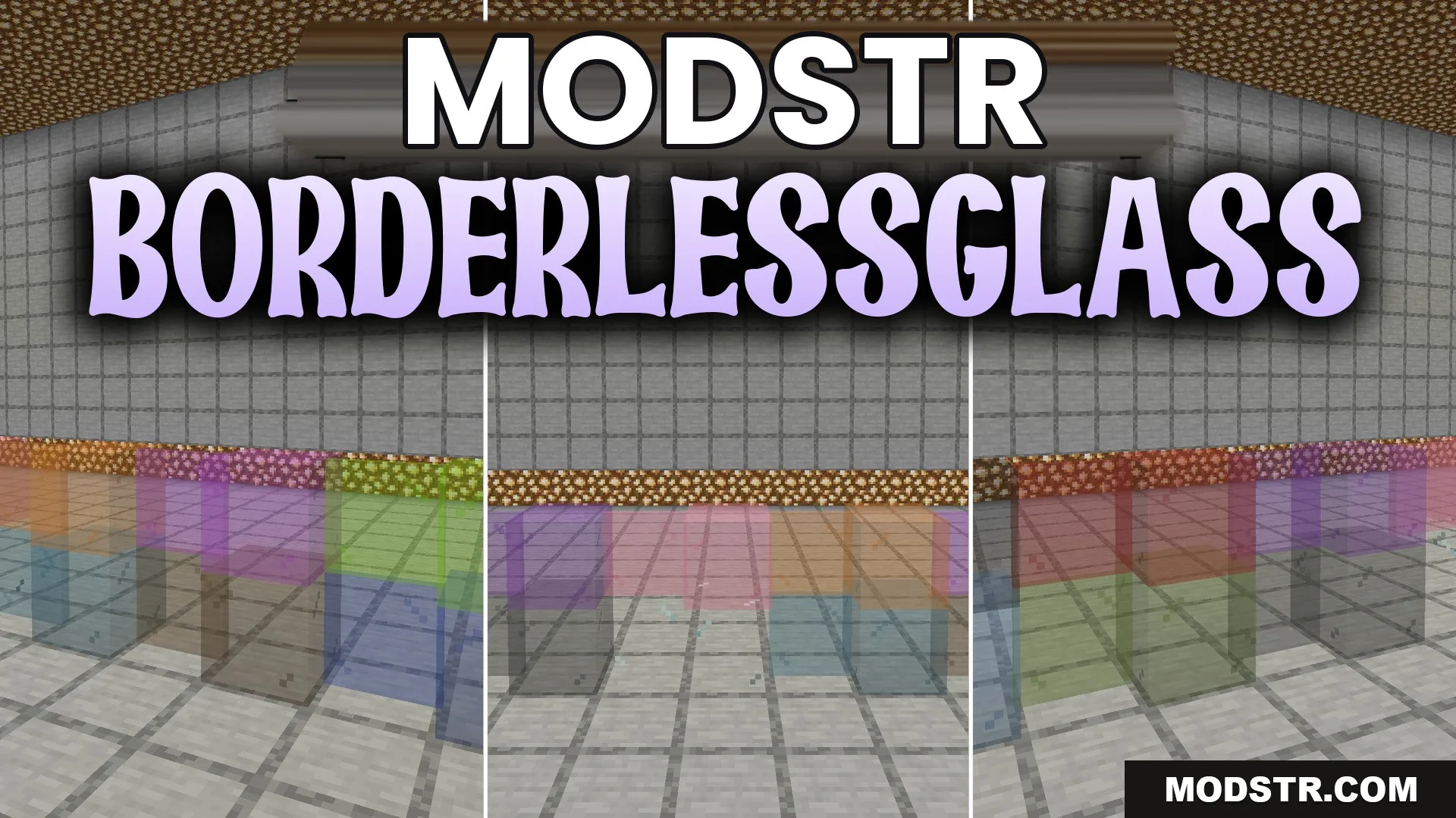 BorderlessGlass Resource Pack (26.1.2, 1.20.1) – Crystal Clear Windows cover art