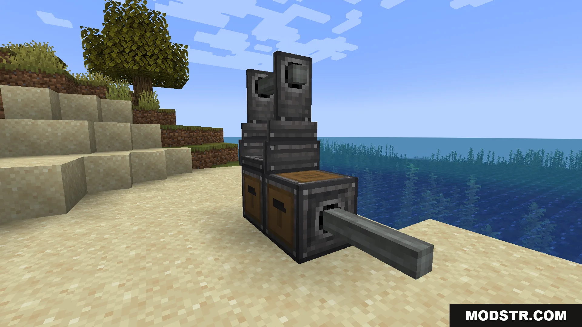 The CBC Compact Mount Mod adds a small block for aiming cannons