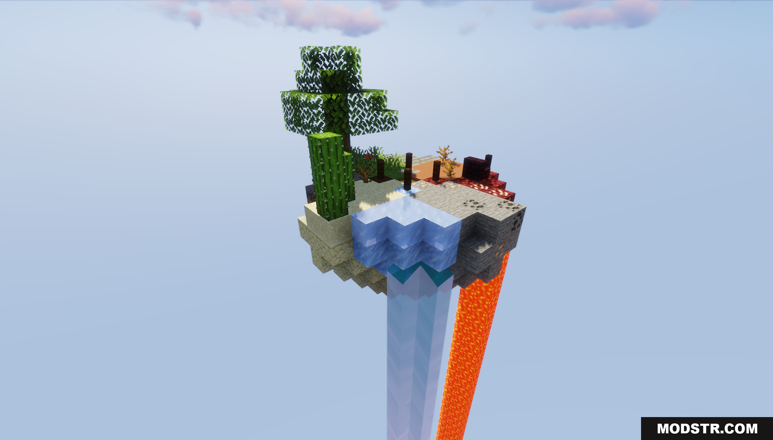 Circle Island Map Screenshot 5 A floating island with lava and water streams